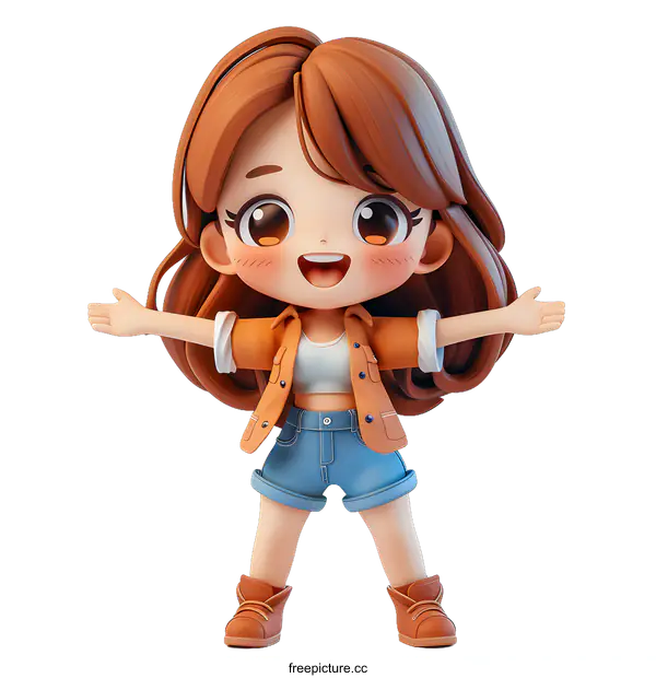 [Transparent Background PNG]Cute Cartoon Girl