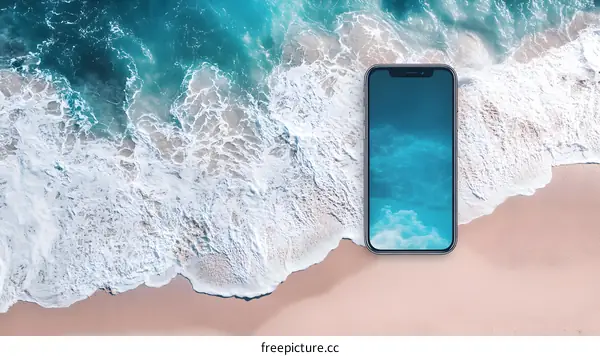 Ocean Wave Phone Screen Background