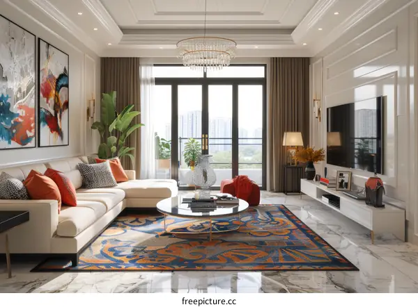 Modern Cozy Living Room Interior