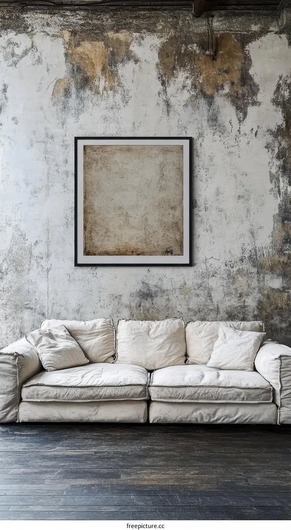 Rustic Modern Living Room with Artwork