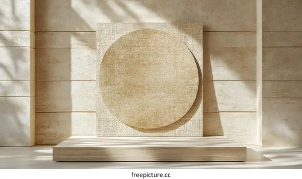 Beige Minimalist Modern Display Stand