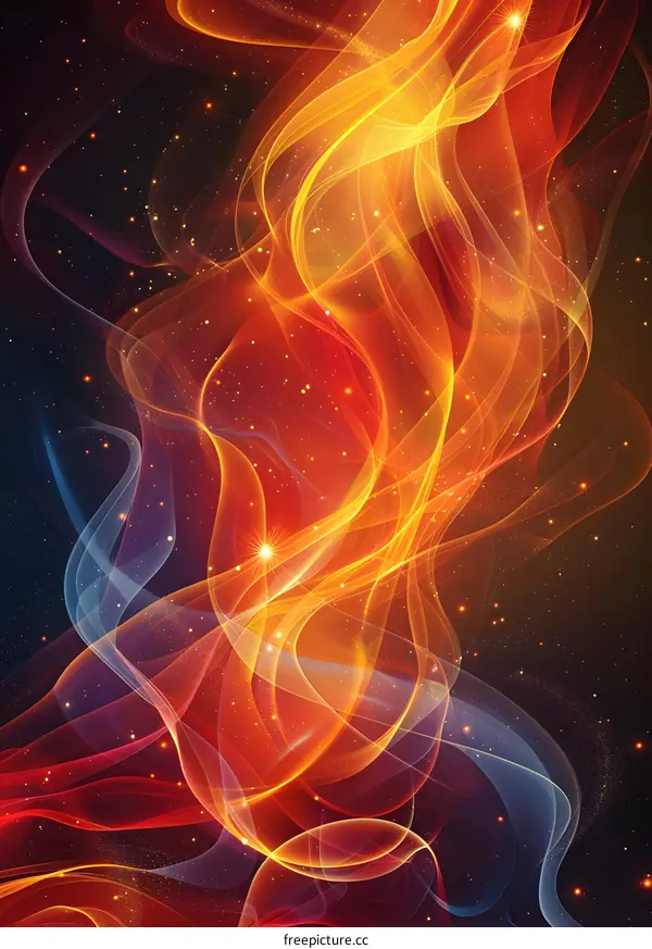 Colorful abstract fractal flame