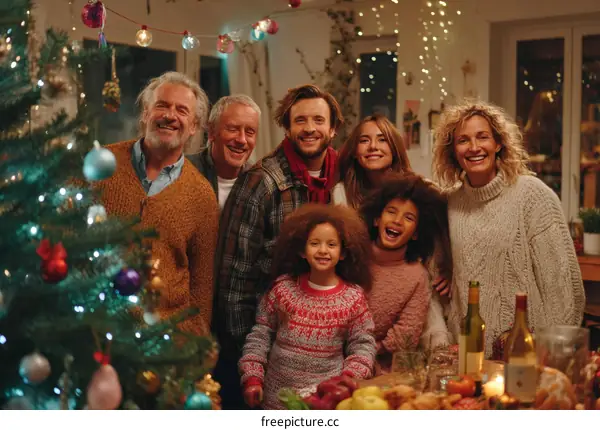 Merry Christmas Family Portrait