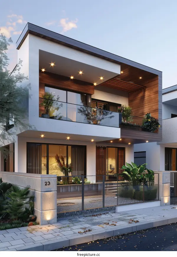 Modern Two-Story House Exterior Design