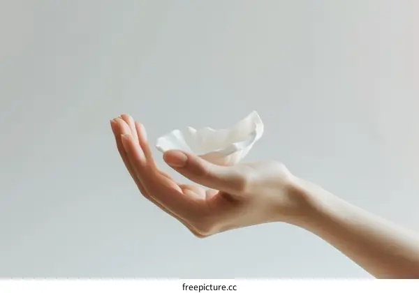 A hand holding a shell