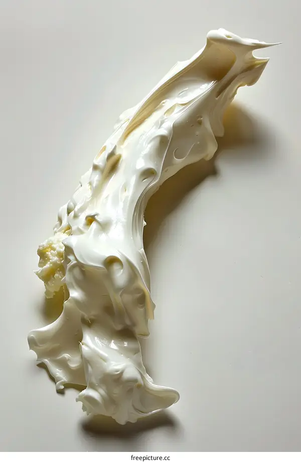 Abstract Swirl of White Substance