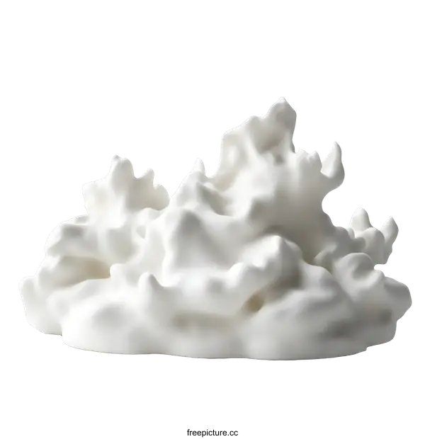 [Transparent Background PNG]Abstract Whipped Cream Sculpture Design