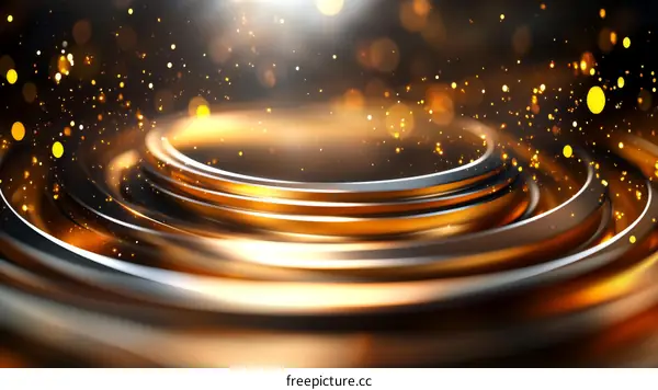 Abstract Golden Circular Stage Design