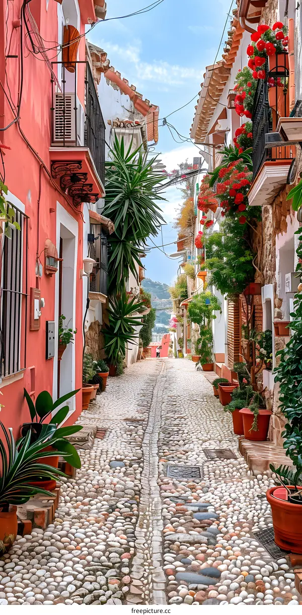 Picturesque Cobblestone Street