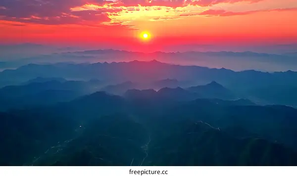Sunrise over Mountain Ranges