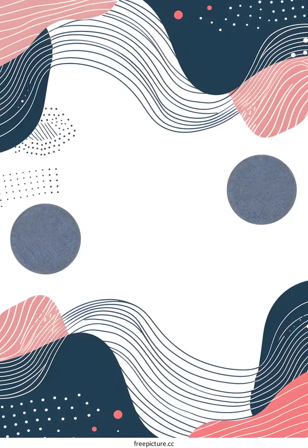 Abstract Background with Blue and Pink Geometric Shapes