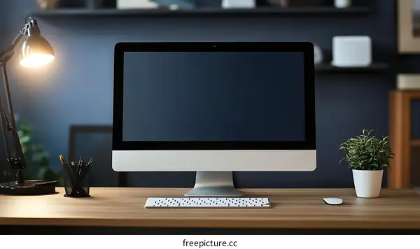 Modern Workspace with Computer