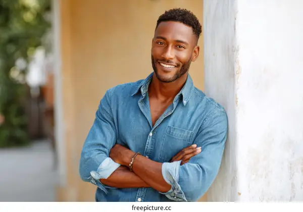 Smiling African American Man Outdoors
