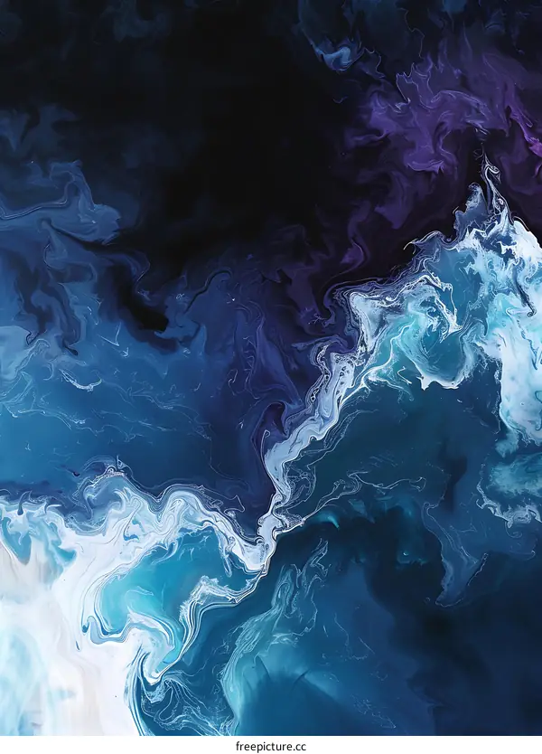 Abstract Blue and Purple Swirls