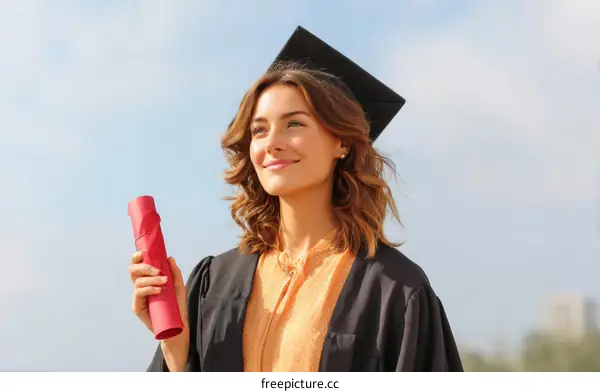 Graduation Day Celebration with Diploma