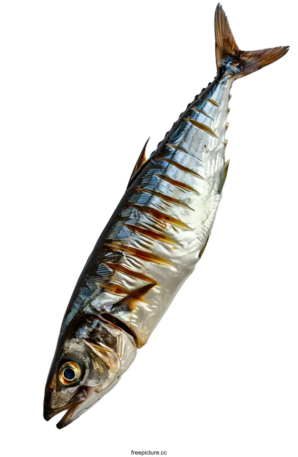 [Transparent Background PNG]Grilled Mackerel on White Background