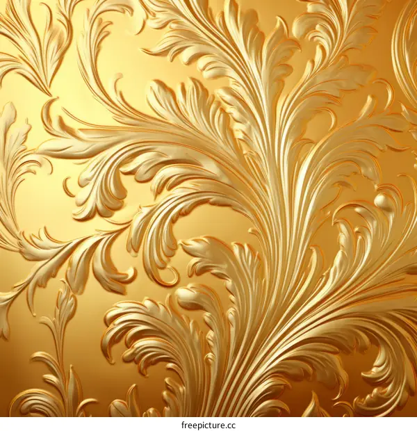 Golden floral background