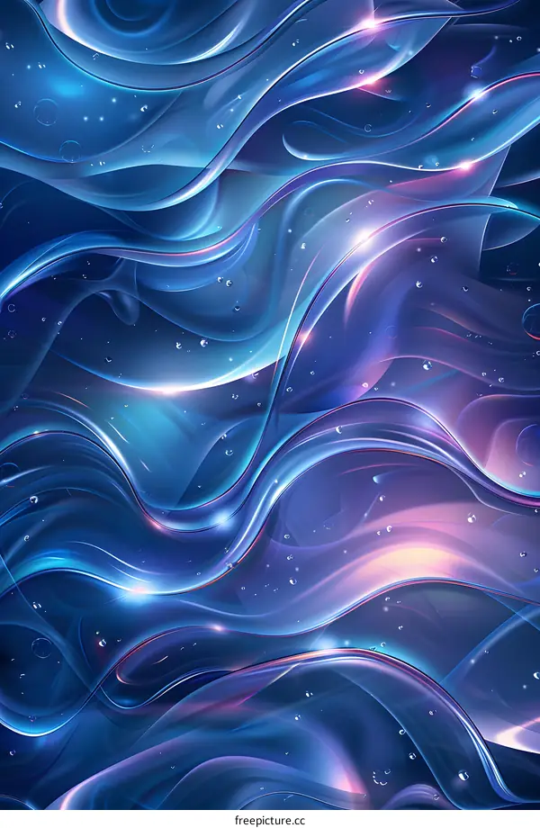 Blue and purple abstract waves
