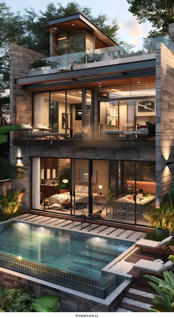 A modern style villa