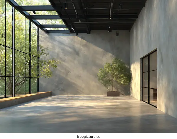 Modern Industrial Concrete Interior Design