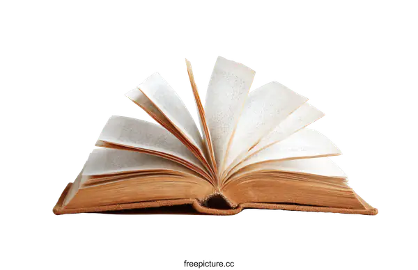 [Transparent Background PNG]Open Book with Pages Fanning Out