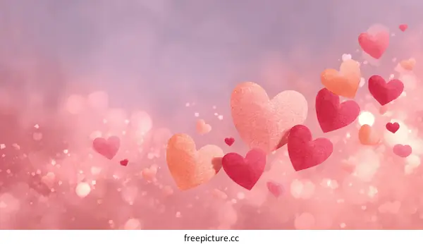 Abstract Valentines Day Heart Background