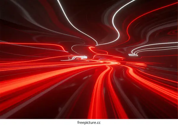 Dynamic Light Trails Creating Abstract Motion Background