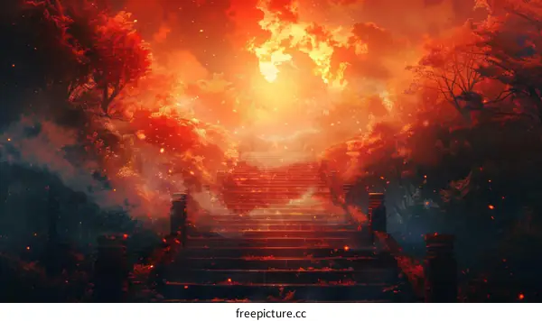 Stairway to Heaven in Blazing Fire