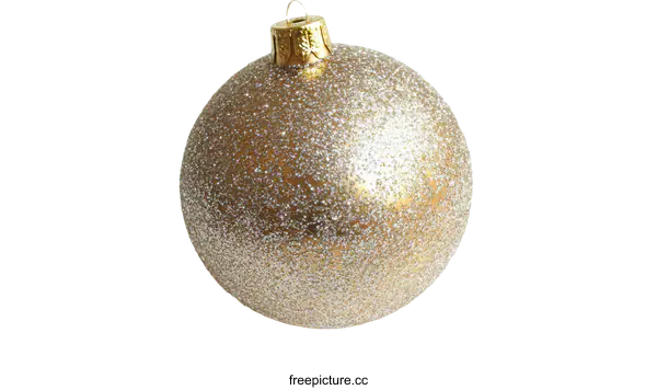 [Transparent Background PNG]Golden Glitter Christmas Ornament