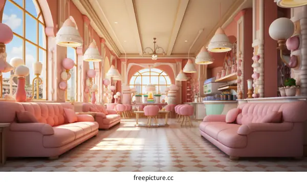 pink fantasy restaurant