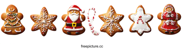 [Transparent Background PNG]Christmas Gingerbread Cookies Collection