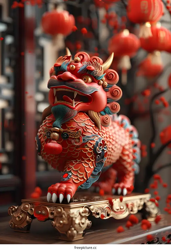 Chinese guardian lion