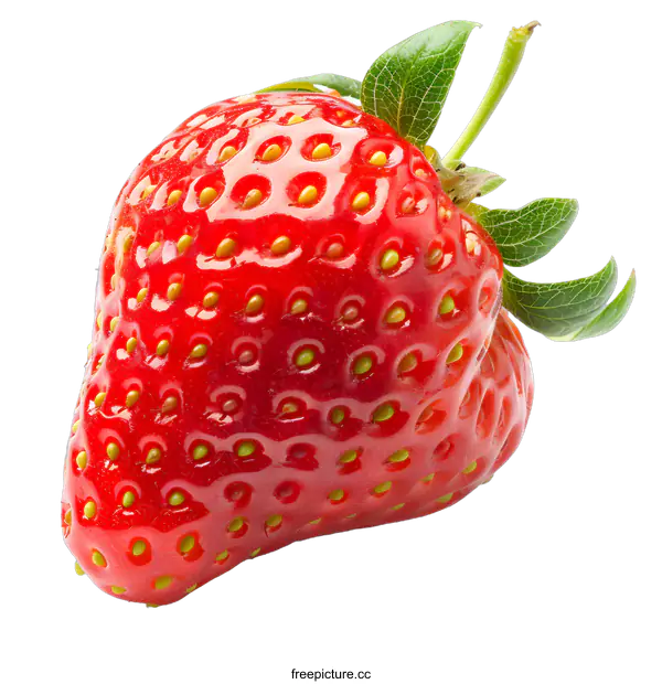 [Transparent Background PNG]Fresh Red Strawberry Isolated On White Background