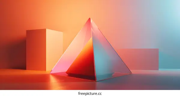 Abstract Colorful Pyramid Background