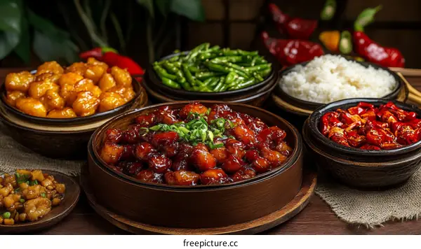 Delicious Chinese Food Platter