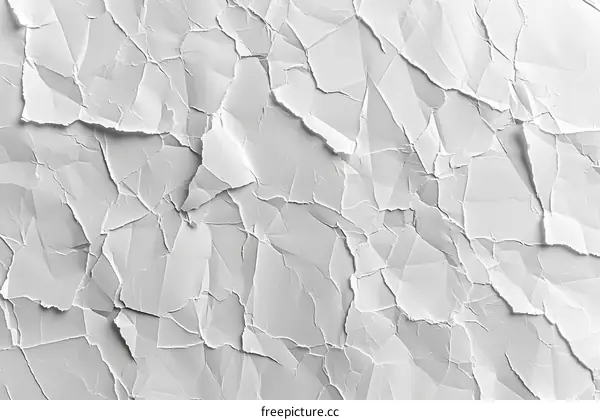 White crumpled paper texture background