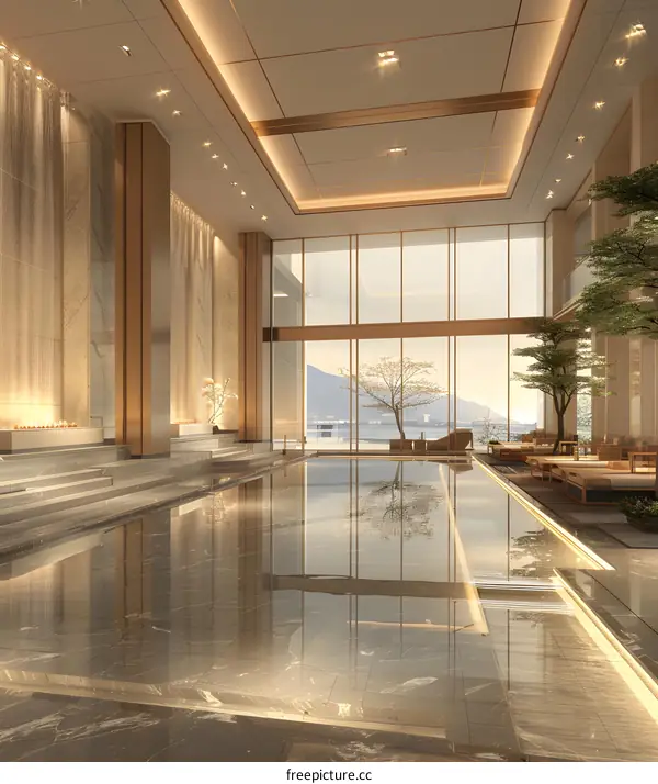 Indoor luxury swimming pool