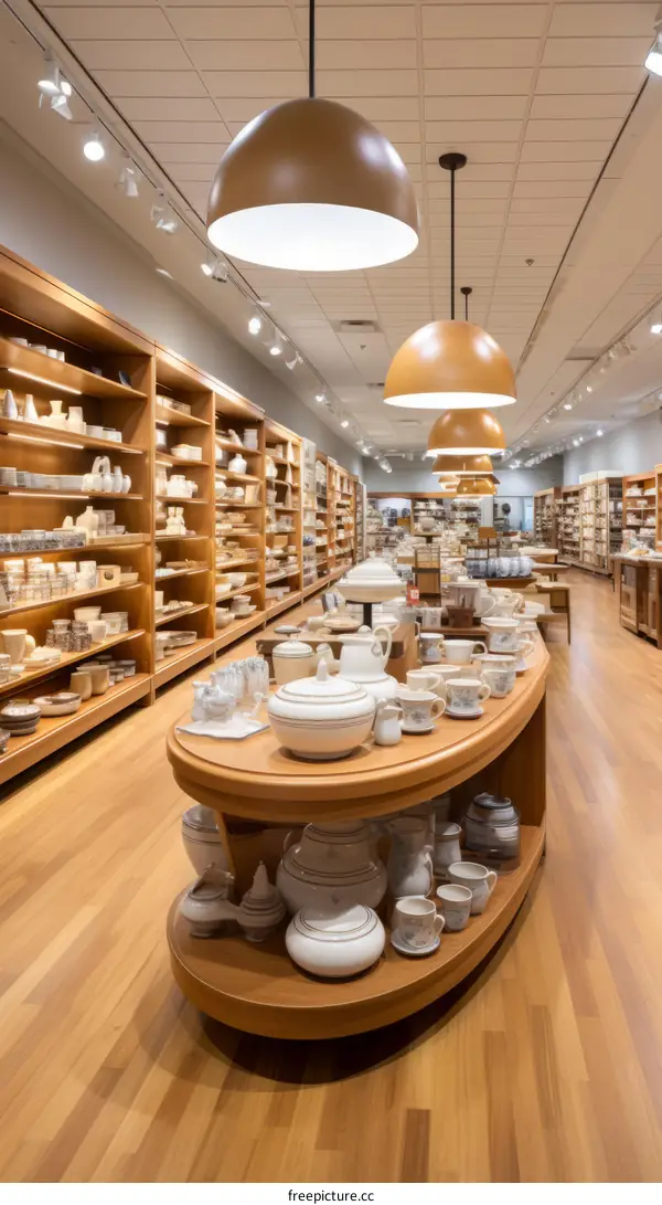 An Image of a Store That Sells Expensive Plates and Other Kitchenware