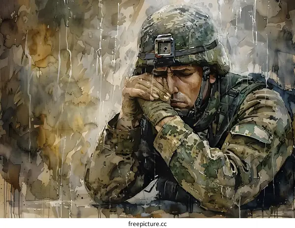 The Sadness of War - Soldier in Rain