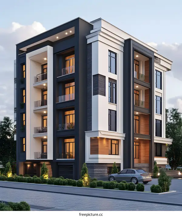 Modern Minimalist Apartment Building Design