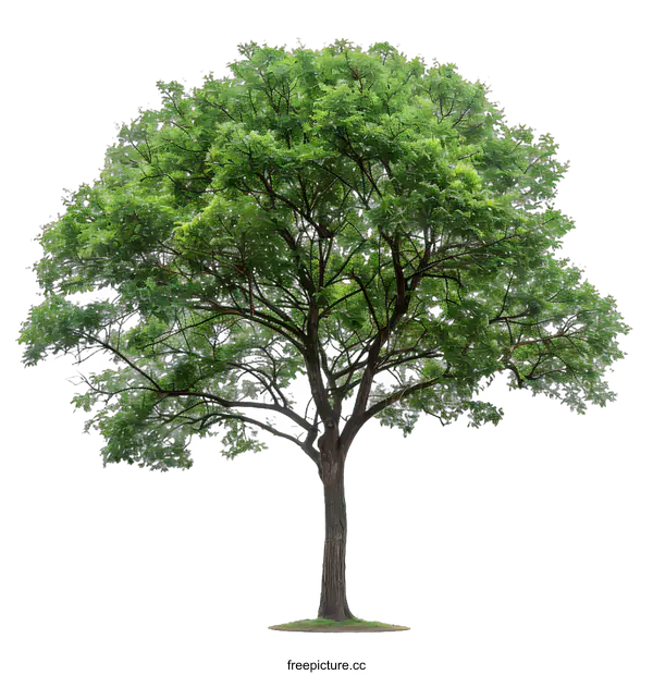 [Transparent Background PNG]Green Tree Isolated on White Background