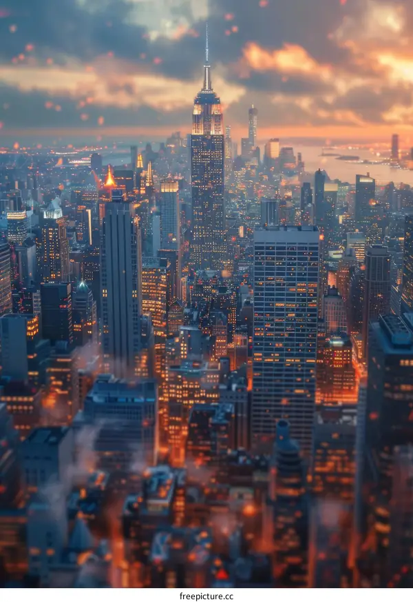 New York City Skyline at Dusk