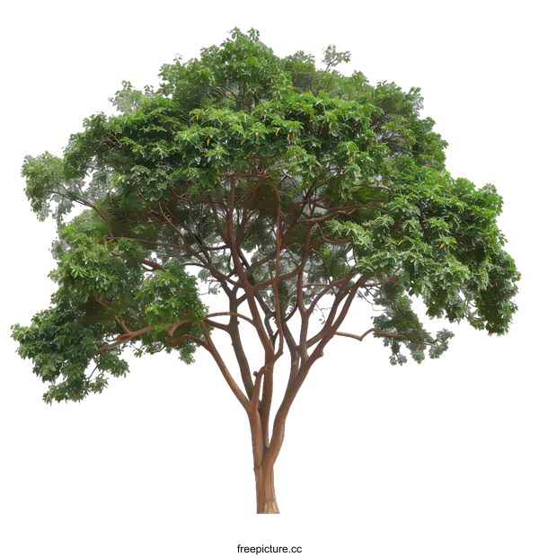 [Transparent Background PNG]Green Tree Isolated on White Background