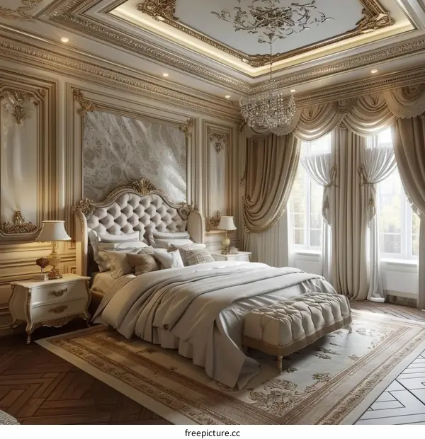 Luxury Bedroom Interior Design Illustration