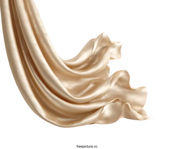 [Transparent Background PNG]Elegant Beige Fabric Drape