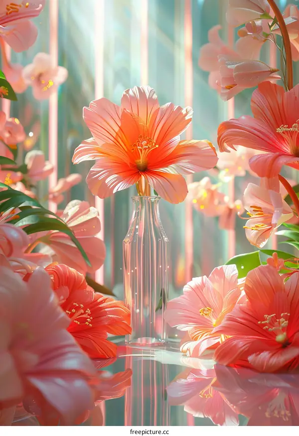 A Floral Still Life Illustration with Soft Light