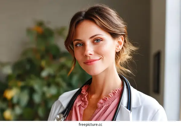 Female Caucasian Doctor Portrait