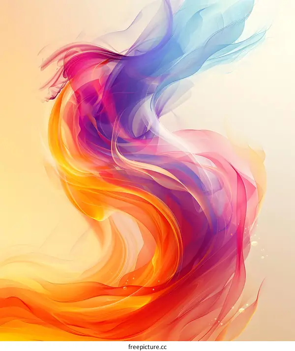 Colorful abstract ribbons