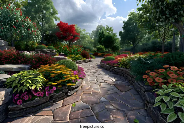 Garden landscape design renderings
