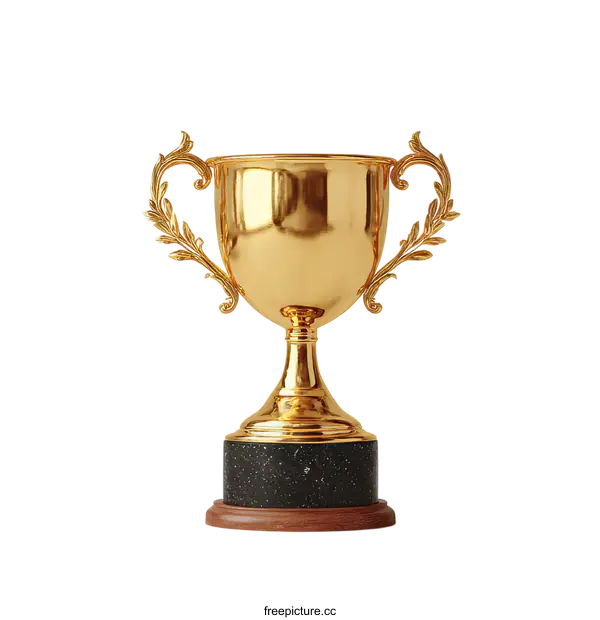 [Transparent Background PNG]Golden Trophy Award Winner